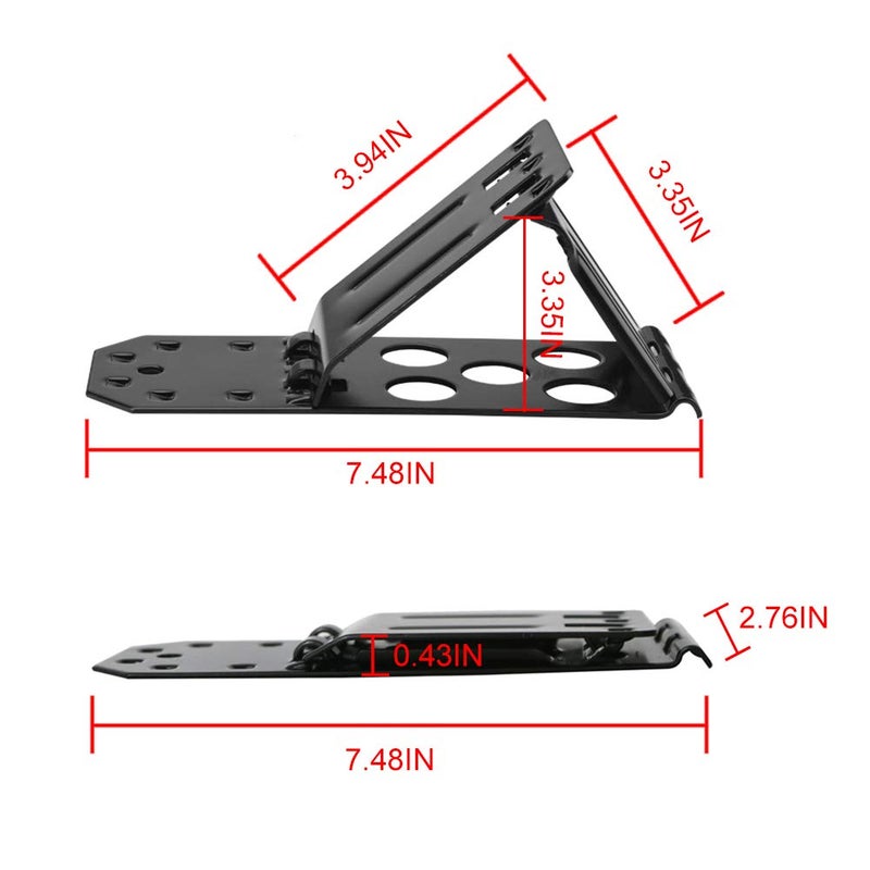 YOKOKO 2 PCS Wheel Chocks, Heavy Duty Metal Wheel Chock Blocks Foldable Tire Stoppers for Automotive, Car, SUV, Trailer, RV, Trucks & Camper - Image 2